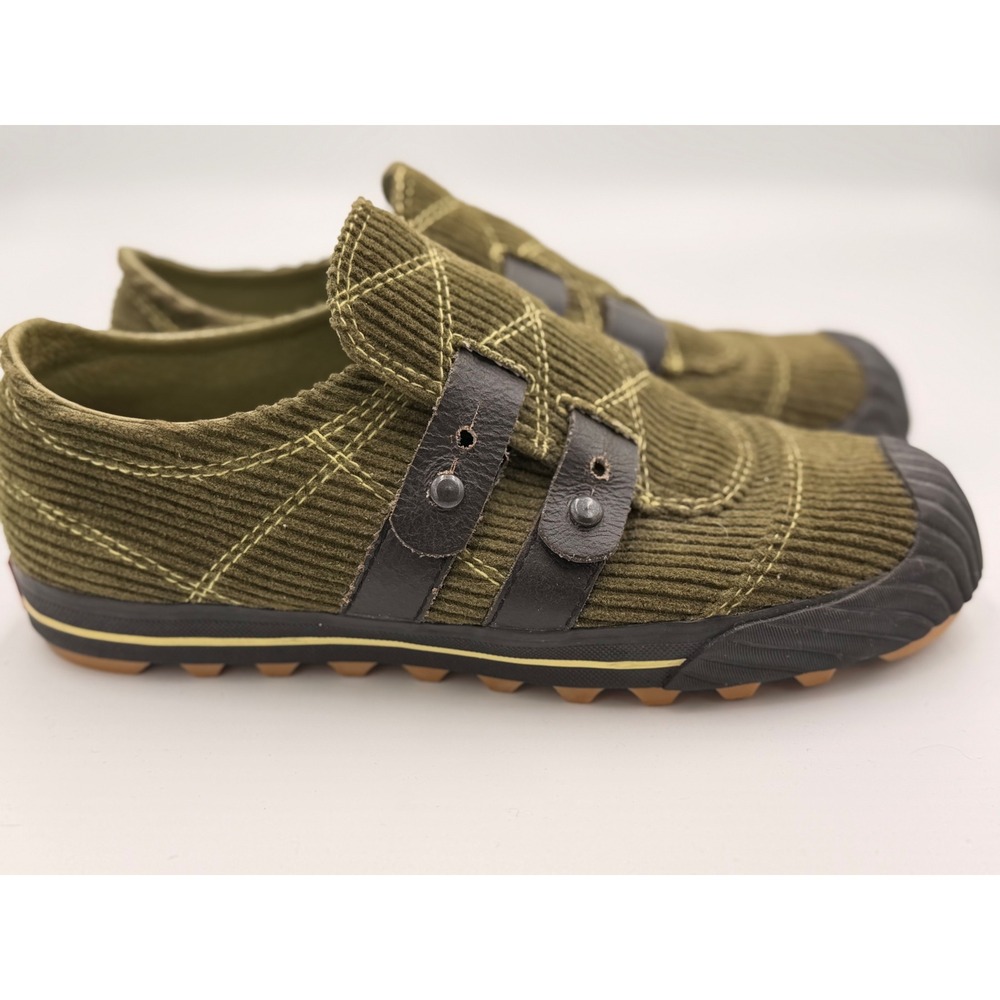 PF FLYERS Corduroy Sneakers 7.5 Womens 6 Mens Olive Green Slip On